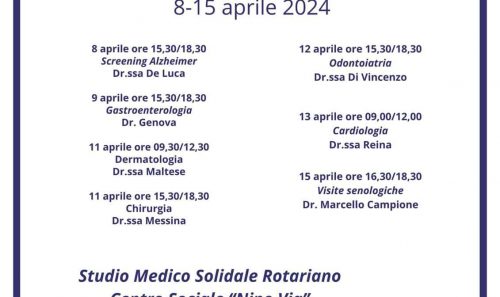 Settimana della salute 8-15 Aprile 2024