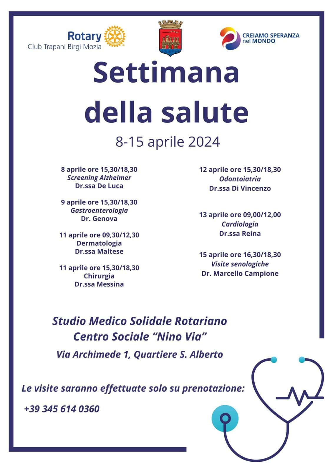 Settimana della salute 8-15 Aprile 2024